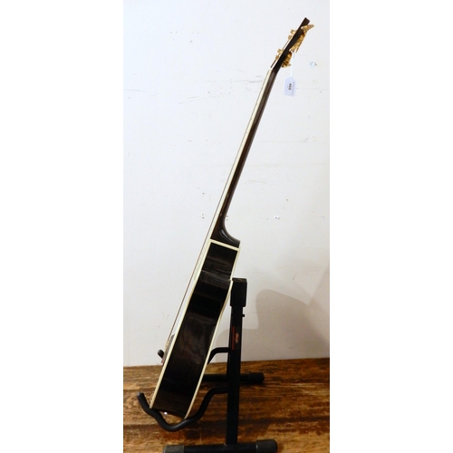 466 - Santa Ana AB877EQ electro acoustic bass with guitar stand