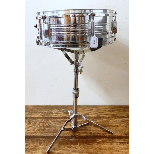 481 - A snare drum with stand 