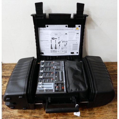 493 - BEHRINGER Europort PPA200 5 Channel Portable PA System