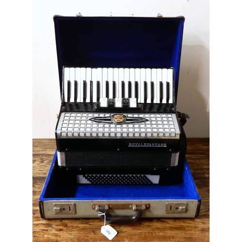 502 - A Royal Standard 34 key 80 bass piano accordion made in Germany with case