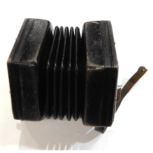 502A - C. WHEATSTONE & CO CONCERTINA circa 1920, pierced nickel plate ends, single valve, 48 button, 5 ... 