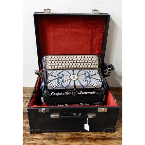 503A - A Cooperitiva Armaniche Vercelli Italia continental chromatic C system accordion with a left hand Fr... 