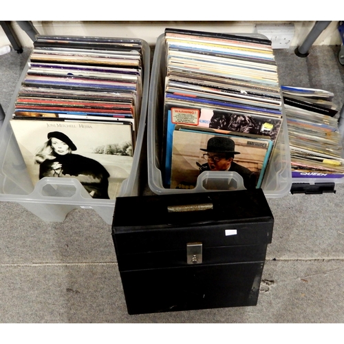 505 - VINYL RECORDS  two boxes of LP and EP pop, rock and new wave vinyl records from the 1970's and 1980'... 