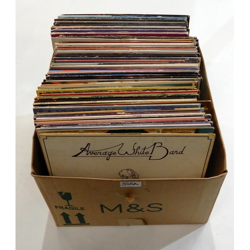 505A - VINYL RECORDS a box of mostly soul R&B vinyl LP records with Average White Band, Michael Jackson... 