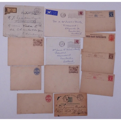 509 - A small collection in an Improved Postage Stamp Album circa 1891 with good G.B. India, Hong Kong, Za... 