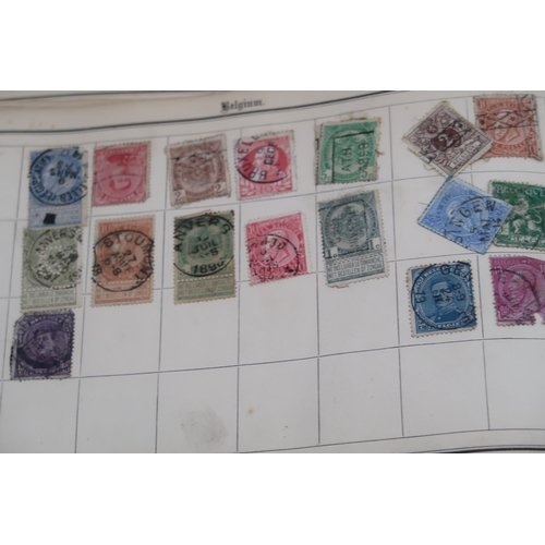 509 - A small collection in an Improved Postage Stamp Album circa 1891 with good G.B. India, Hong Kong, Za... 