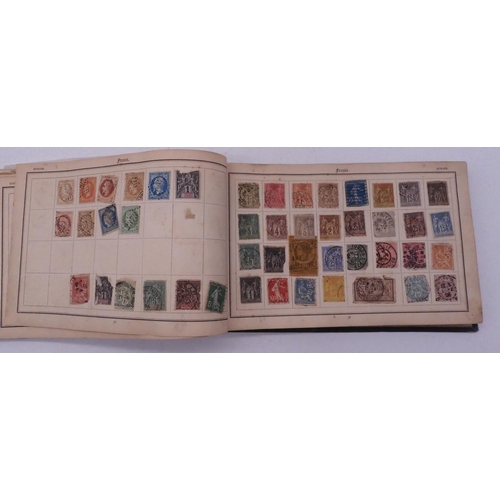 509 - A small collection in an Improved Postage Stamp Album circa 1891 with good G.B. India, Hong Kong, Za... 