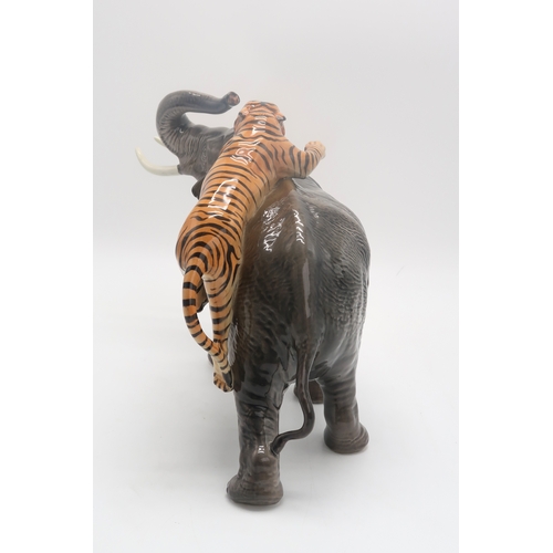 2159 - A BESWICK ELEPHANT AND TIGERmodel no. 1720, 30cm high