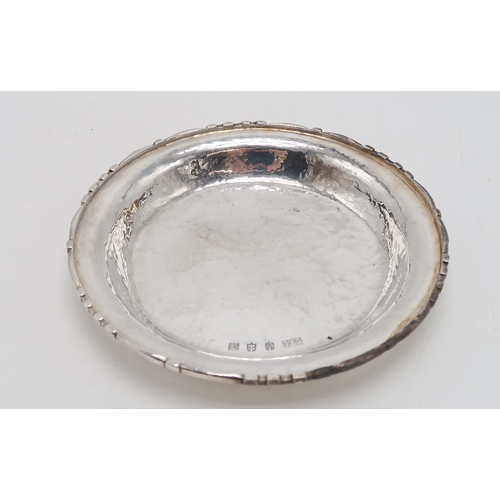 2458 - JOHN FINLAYSON LANG;A Scottish Arts and Crafts style silver twin-handled bowl, Edinburgh 1945, of si... 