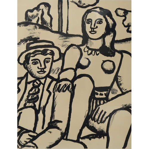 1011 - AFTER FERNAND LEGER (FRENCH 1881-1955) SEATED FIGURES Lithograph, bearing studio stamp, nu... 