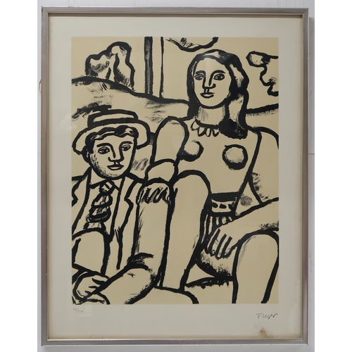 1011 - AFTER FERNAND LEGER (FRENCH 1881-1955) SEATED FIGURES Lithograph, bearing studio stamp, nu... 