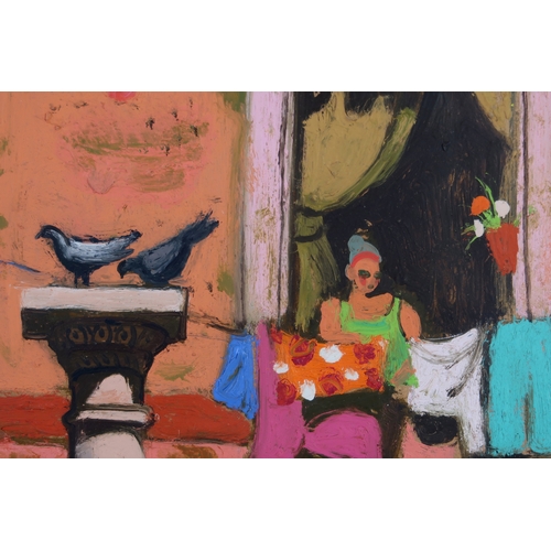 2962 - LEON MORROCCO RSA RGI (SCOTTISH B.1942)CAPITAL PIGEONS (ROME)Oil on board, signed lower left, dated ... 