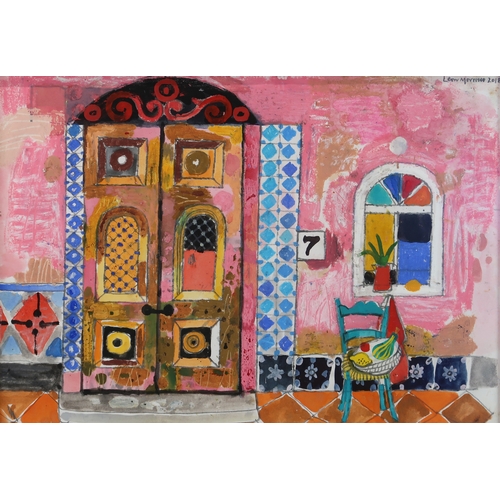 2963 - LEON MORROCCO RSA RGI (SCOTTISH B.1942)AN ITALIAN STREETMixed media on paper, signed upper right, da... 