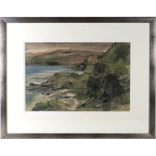 2978 - TOM SHANKS RSW RGI PAI (SCOTTISH 1921-2020)CULZEANInk and watercolour, signed lower right, 34.5 x 52... 