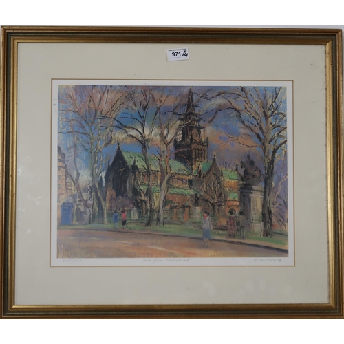 1023 - ANTHONY ARMSTRONG (SCOTTISH b.1935) GLASGOW CATHERDRAL Print multiple, signed lower right,... 