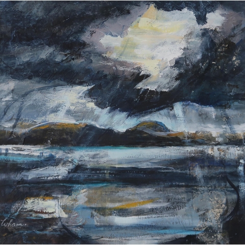 1003 - PEGGY WHAM (SCOTTISH CONTEMPORARY) SEVEN O'CLOCK SUNDOWN Acrylic on paper, signed lower le... 