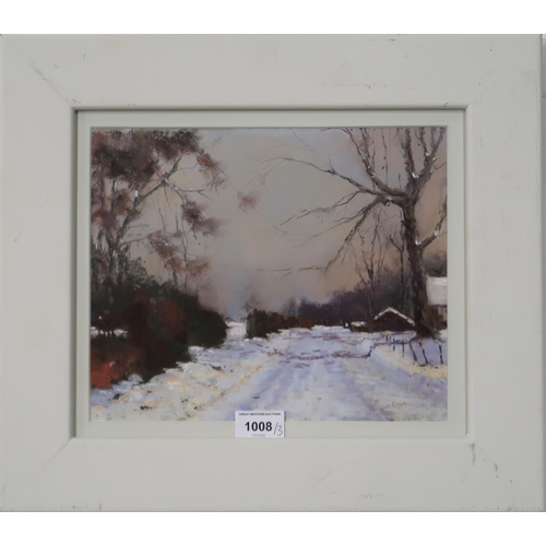 1008 - LYN EVANS (SCOTTISH CONTEMPORARY) DUMBARNIE Pastel on paper, signed lower right, 23 x 28cm... 