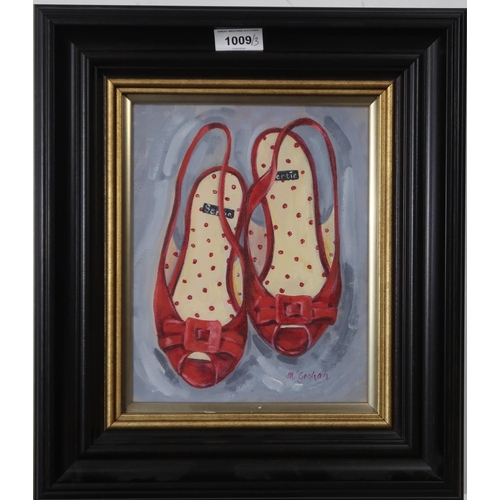 1009 - MAUREEN MCGEEHAN (SCOTTISH CONTEMPORARY) BERTIES Oil on canvas board, signed lower right, ... 