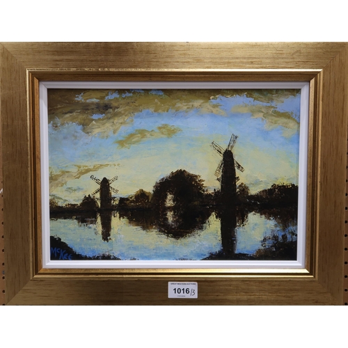 1016 - SCOTTISH CONTEMPORARY  THE BANKS OF THE AMSTEL Acrylic on canvas, signed 'S. Mckee' l... 