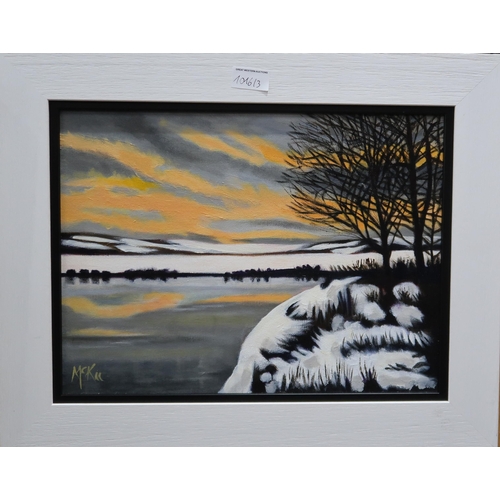 1016 - SCOTTISH CONTEMPORARY  THE BANKS OF THE AMSTEL Acrylic on canvas, signed 'S. Mckee' l... 