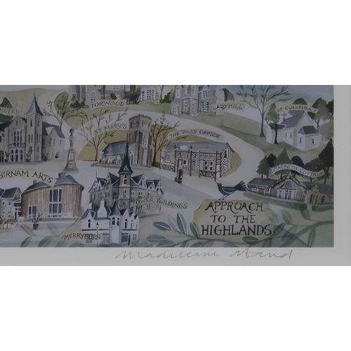 964 - MADELEINE HAND (SCOTTISH CONTEMPORARY) DUNKELD AND BIRNAM Print multiple, signed lower right, 24 x 3... 