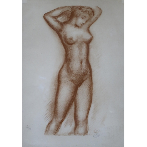 974 - ARISTIDE MAILLOL (FRENCH 1861-1944) FEMME DEBOUT, LES BRAS LEVÉS FROM L'ART D'AIMER... 