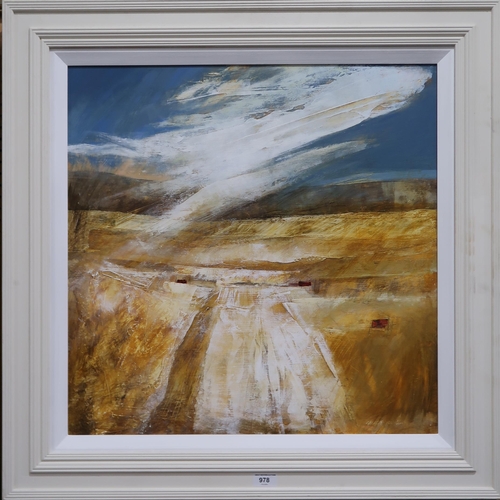 978 - GEORGIE YOUNG (SCOTTISH b.1949) WINTERSCAPE III Acrylic on board, signed lower right, 59 x 59cm  Tit... 