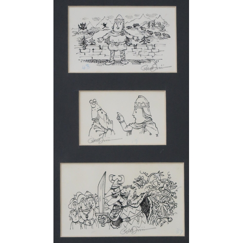 992 - PETER FIRMIN (ENGLISH 1928-2018) NOGGIN THE NOG WITH THOR NOGSON AND NOGBAD THE BAD Ink on paper, si... 