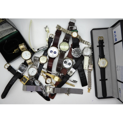 878 - A collection of fashion watches to include Rotary, Certina, Sekonda, Accurist etc