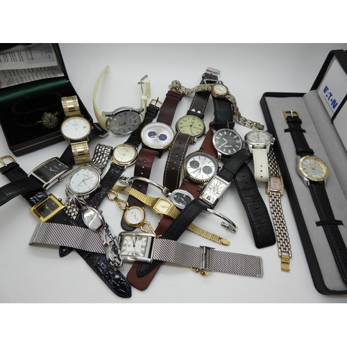 878 - A collection of fashion watches to include Rotary, Certina, Sekonda, Accurist etc