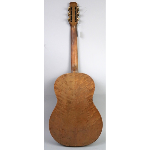 572 - WWII MILITARY INTEREST an acoustic guitar the body bearing an inscribed record of World War II battl... 