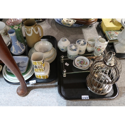 208 - Assorted ceramics and glass including Stuart bowl and matching glasses, Wedgwood vase etc