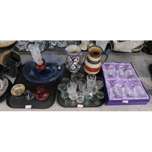 210 - A collection of assorted cut glass, ceramics and other items