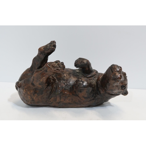 283 - *WITHDRAWN* An Audrey Carter ceramic model of a Hippopotamus, together with two Irish communion recu... 