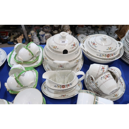 296 - A Royal Doulton Kingswood pattern dinner service, together with a Tuscan Naples teaset, Wedgwood Ica... 