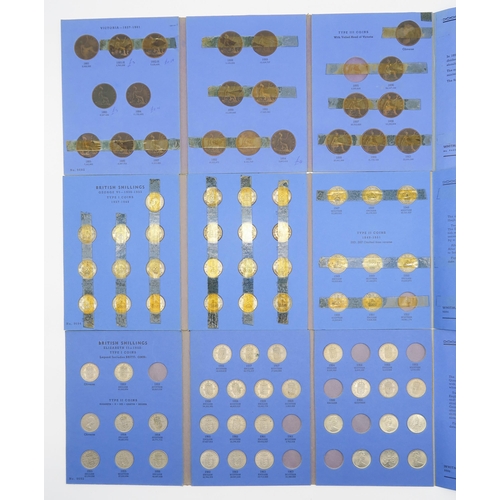 492 - Assorted British pre-decimal coinage, largely C20th but including George III and Victoria silver shi... 