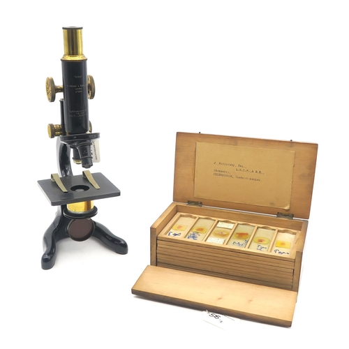 515 - A Kima microscope by W. Watson & Sons Ltd., London, serial no. 57396, marked 