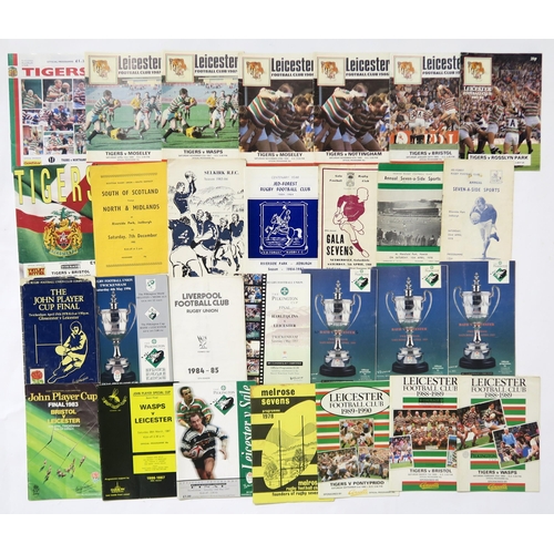 525 - A large collection of rugby and football programmes, to include Scotland vs. Ireland at Lansdowne Ro... 