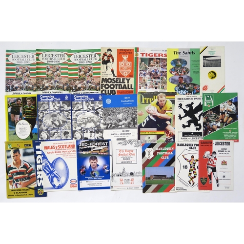 525 - A large collection of rugby and football programmes, to include Scotland vs. Ireland at Lansdowne Ro... 