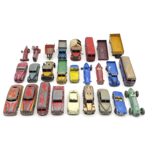 527 - A collection of play-worn Dinky Toys model vehicles, to include early and military examples