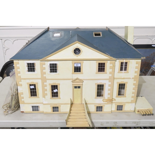 531 - A large contemporary dolls' house, modelled on Greenbank House, Clarkston, Glasgow, measuring approx... 