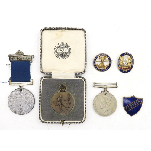 548 - A cased RAF hockey medal, engraved verso 