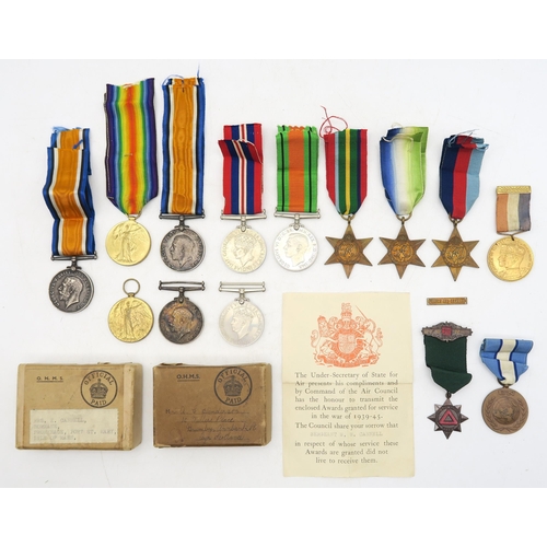 549 - A WW1 British War and Victory Medal pair awarded to 7489 A. Sjt. J. Lamont, M.G.C. (Machine Gun Corp... 