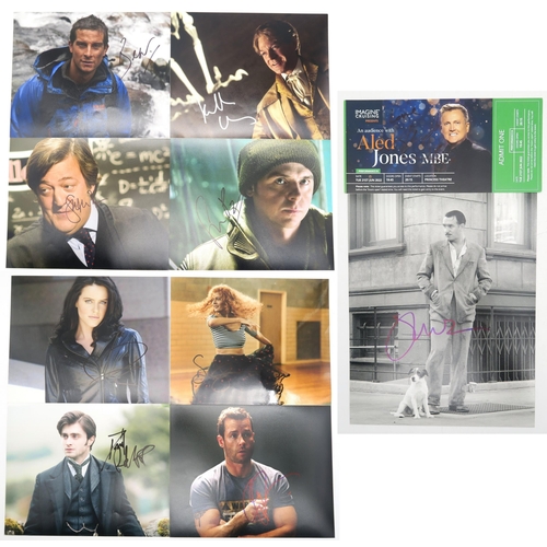 563 - A small collection of autographed colour photographs of celebrities to include Daniel Radcliffe, Ste... 