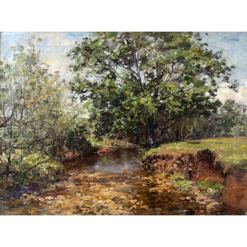 913 - JOSEPH MORRIS HENDERSON RSA Summer landscape,oil on canvas, signed, on overlap,45 x 60cm... 