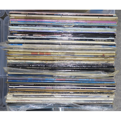 578 - VINYL LP RECORDSA large selection of rock and pop vinyl LPs, to include Cream, Eric Clapton, the Rob... 