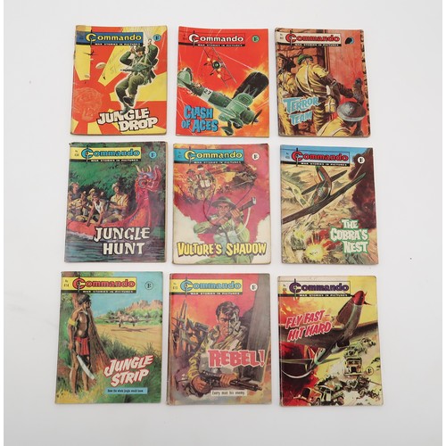 514A - Commando Comics; a collection of issues ranging from 300's to 1100's including 360, 363, 365, 371, 3... 