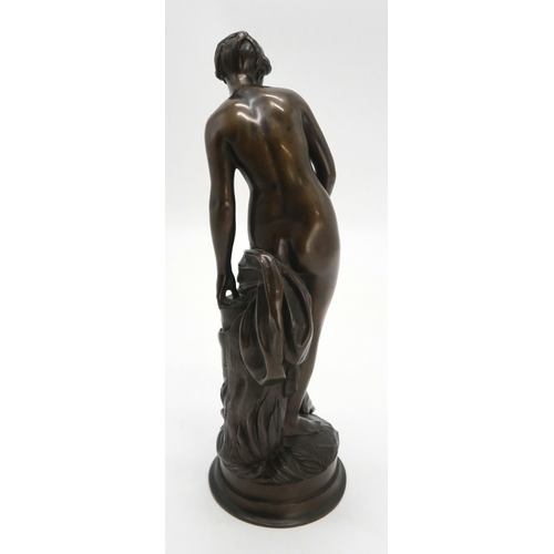 2182 - AFTER ETIENNE MAURICE FALCONET (1716-1791) - THE BATHERlate 19th/early 20th century bronze modelled ... 