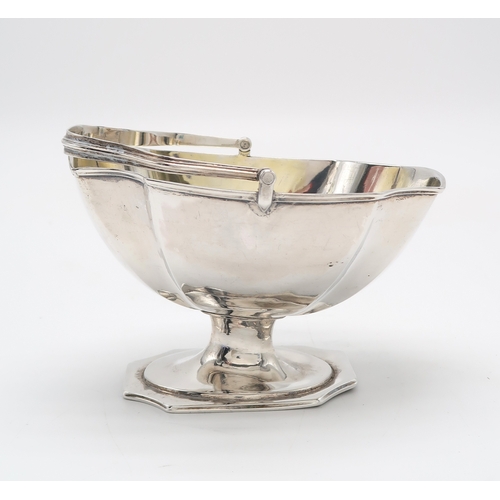 2467 - AN EARLY-VICTORIAN IRISH SILVER SUGAR BASKETby either Richard or Robert Williams, Dublin 1842, of lo... 