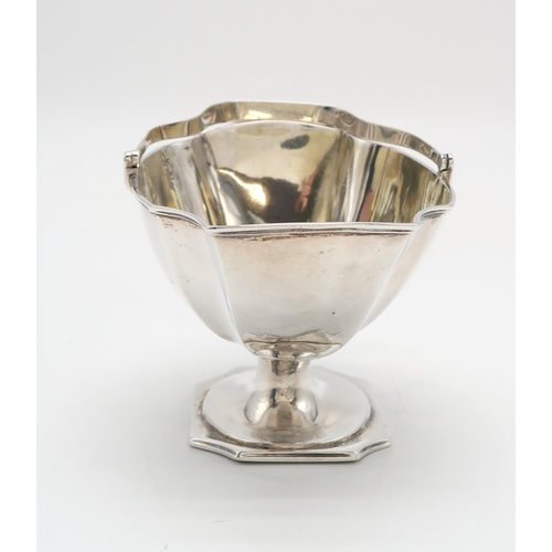 2467 - AN EARLY-VICTORIAN IRISH SILVER SUGAR BASKETby either Richard or Robert Williams, Dublin 1842, of lo... 